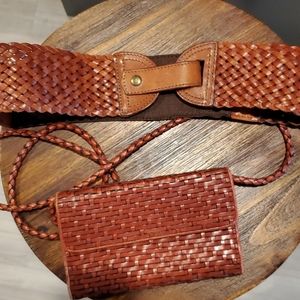 Talbots leathernwallet purse, and belt